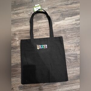 Wicked Bioworld Black Tote with Purple and Green Design Make Your Own Magic